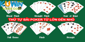 Các loại bài trong Poker và thứ tự từ cao đến thấp